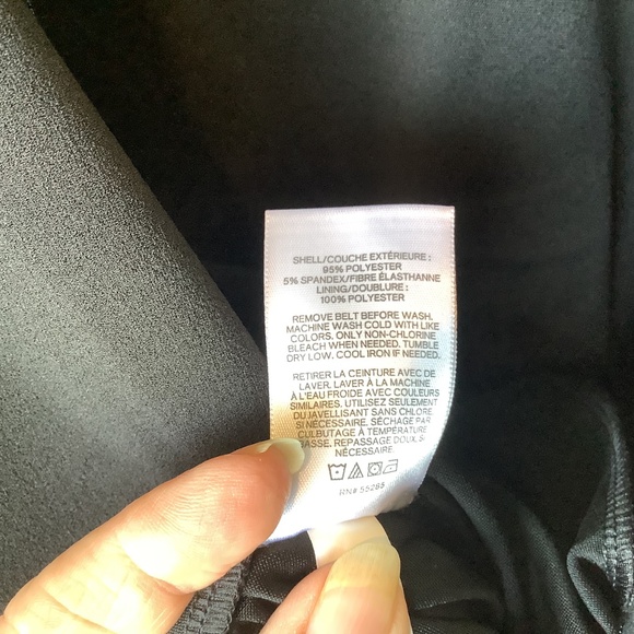 Express Women’s Black Sleeveless Jumpsuit Belted Wide Leg Size Medium - Picture 7 of 7